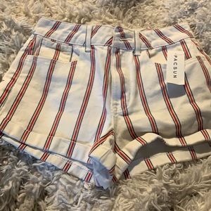 NWT PacSun Striped Mom Shorts